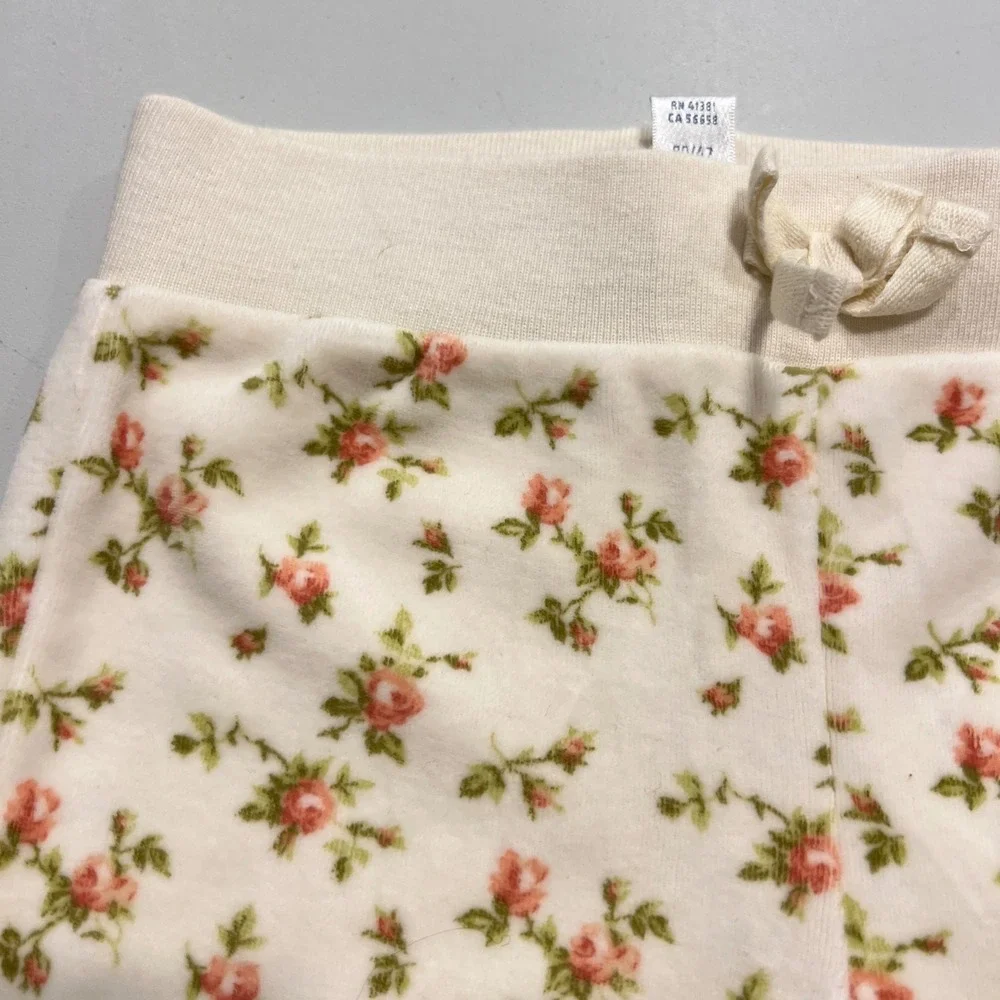 Ralph Lauren Girls 18M Floral Velour Jogger Set‎ Coquette Cottagecore Lounge